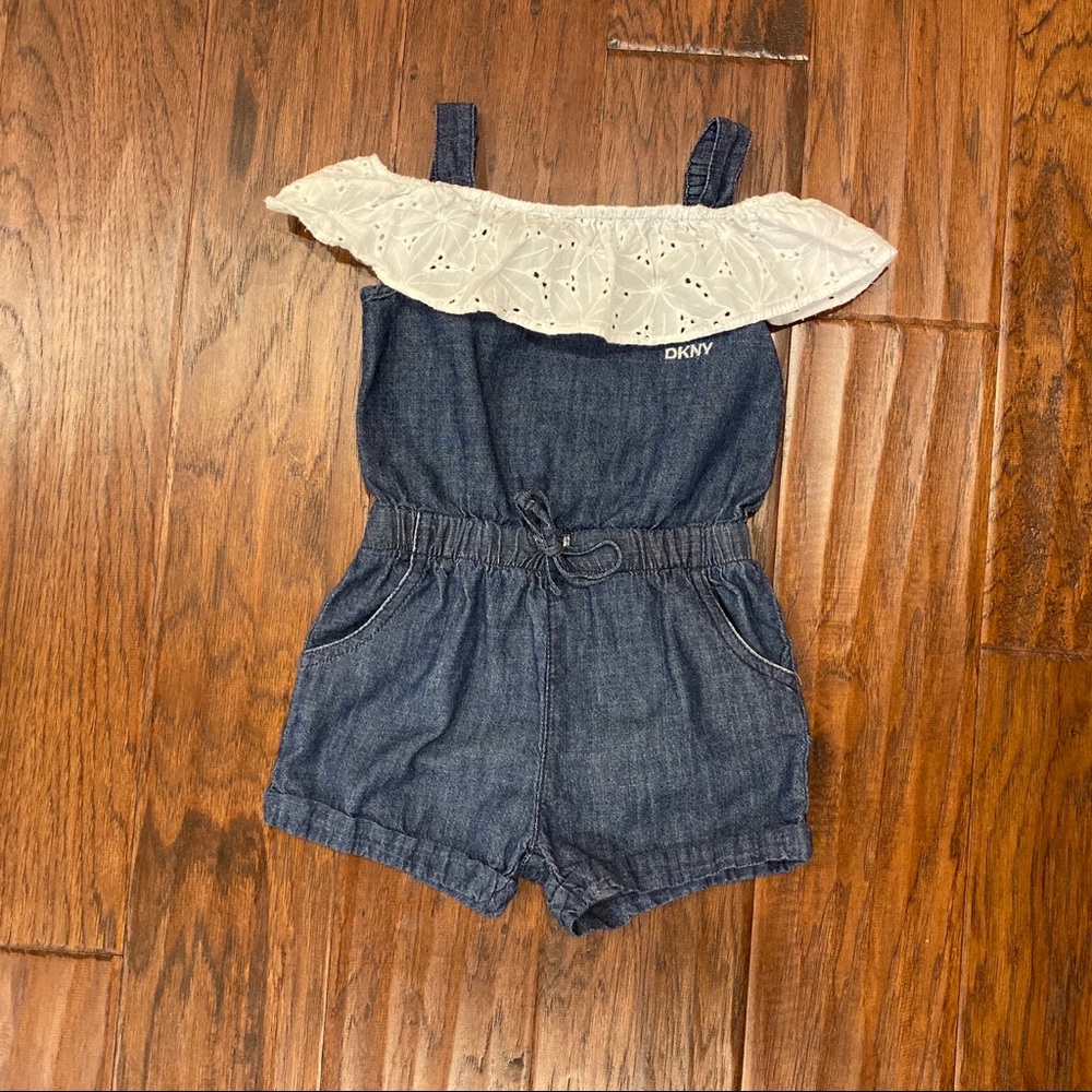 DKNY EYELET LACE ROMPER - Picture 1 of 4